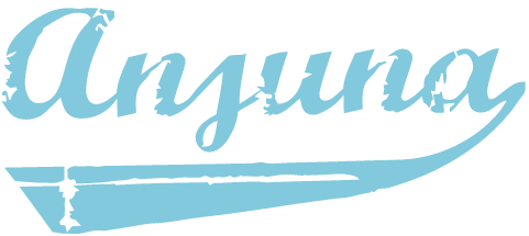 logo anjuna beach bleu